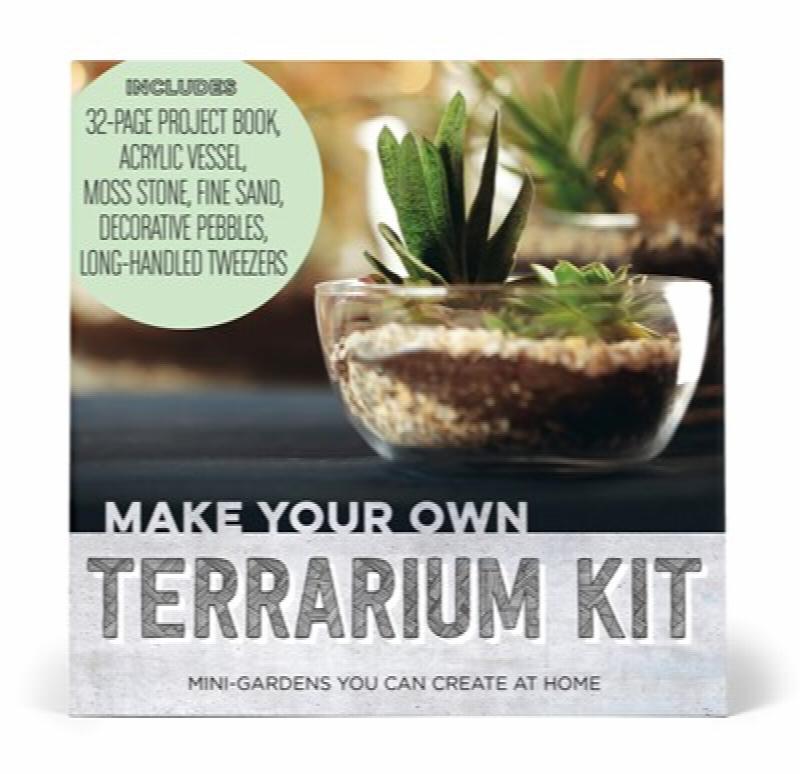 Image for Make Your Own Terrarium Kit: Mini Gardens You Can Create at Home ? Includes: Acrylic Vessel, Decorative Pebbles, Moss Stone, Fine Sand, Long-Handled Tweezers, Project Book