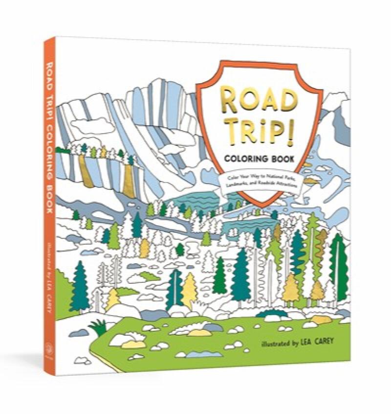 Image for Road Trip! Coloring Book: Color Your Way to National Parks, Landmarks, and Roadside Attractions: A Coloring Book